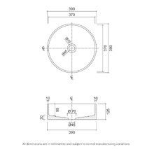 Como 390mm Round Terrazzo Above Counter Basin With 32mm Waste